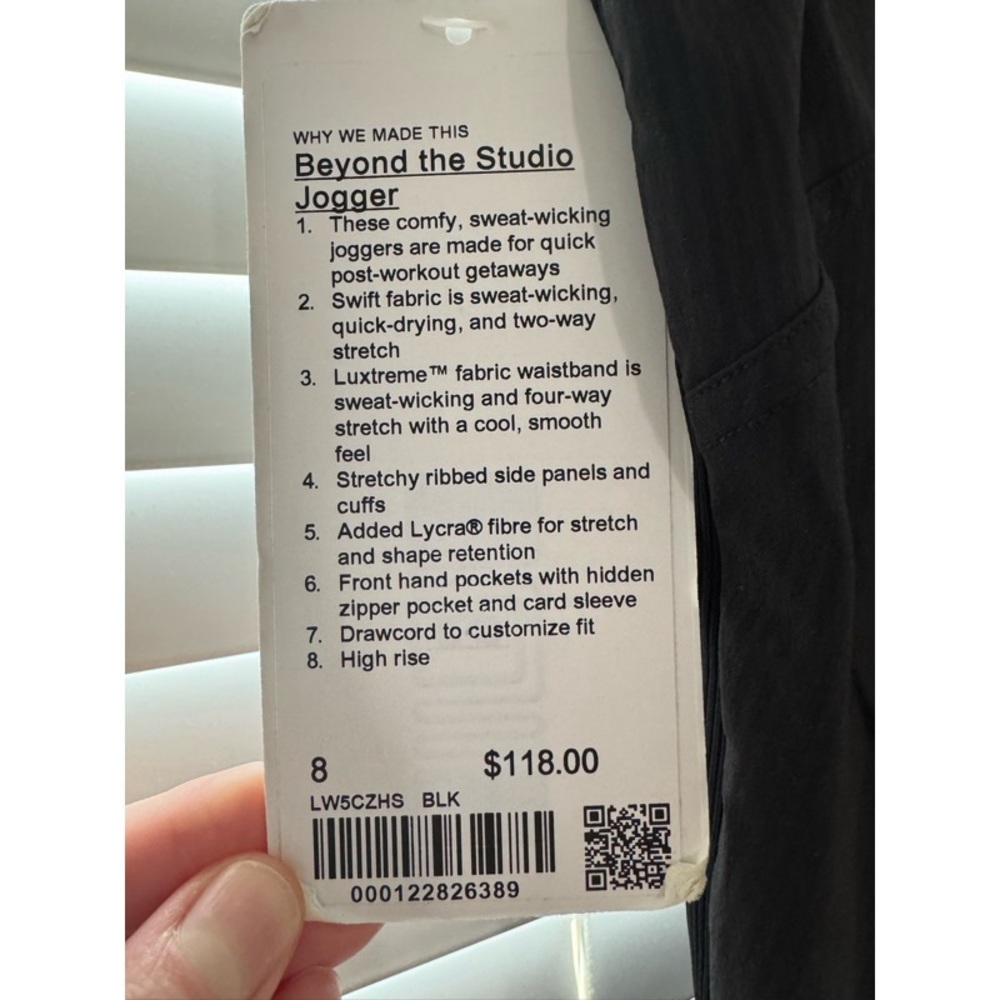 NWT Lululemon Beyond the Studio Jogger Black - Picture 6 of 13